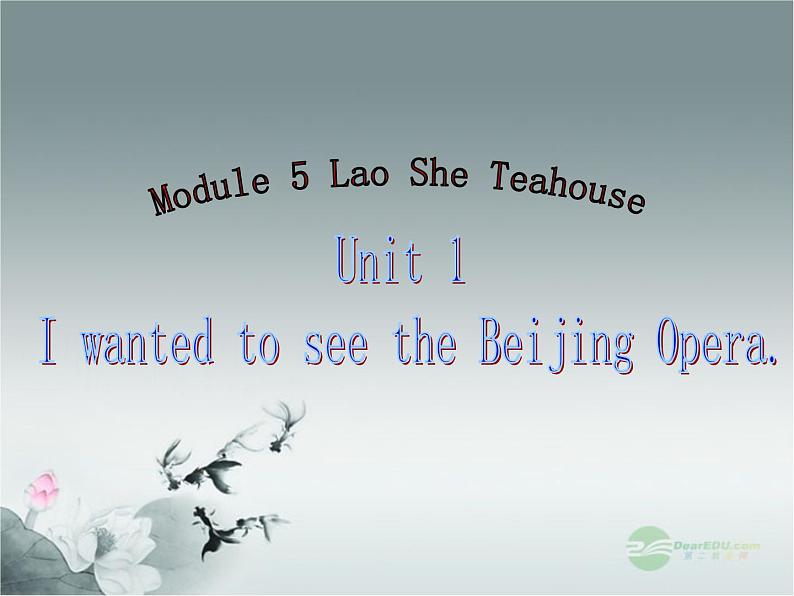 外研版八年级英语上册 Module 5 Lao She Teahouse Unit 1 I wanted to see the Beijing Opera课件第2页