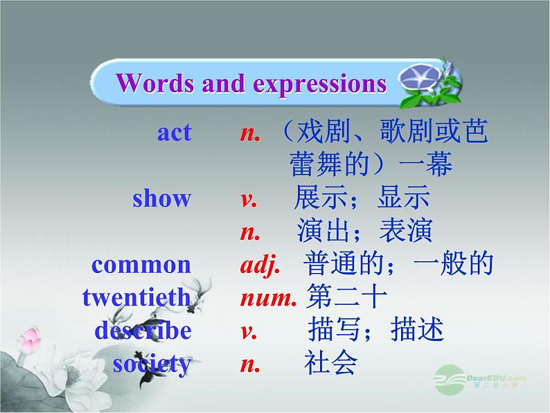 外研版八年级英语上册 Module 5 Lao She Teahouse Unit 2 It describes the changes in Chinese society课件1第7页