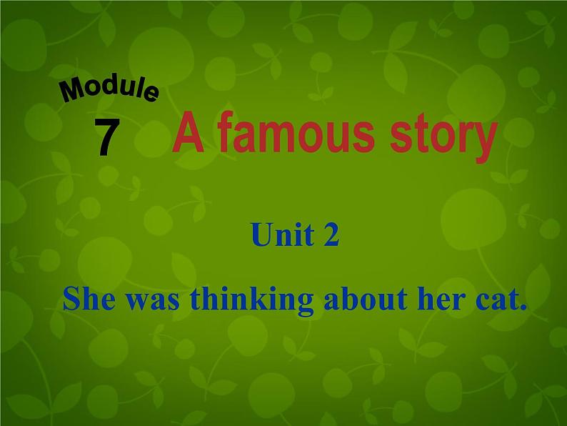 外研版八年级英语上册 Module 7 Unit 2 She was thinking about her cat2课件第2页