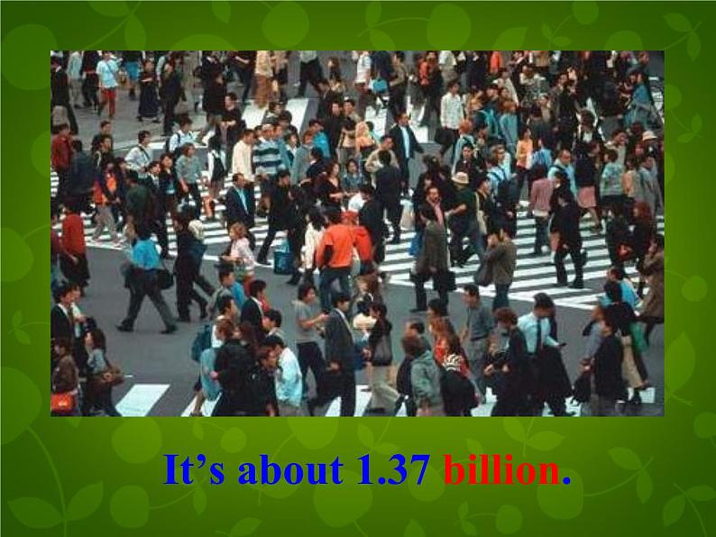 外研版八年级英语上册 Module 9 Unit 1 The population of China is about 1.37 billion课件 (1)06