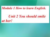 外研版八年级英语上册 Module 1 How to learn English Unit 2 You should smile at her课件2