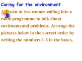 深圳市初中英语九年级级下Unit3 The environment 教学课件 listening& Speaking