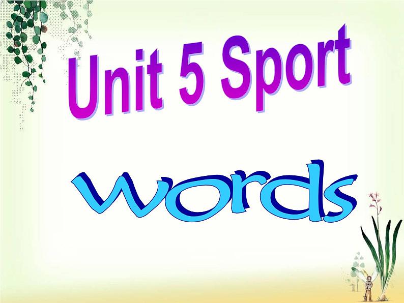 深圳市初中英语九年级级下Unit5 Sports教学课件 words第2页