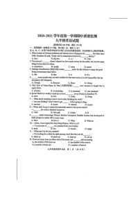 江苏省启东市2020-2021学年九年级上学期期中质量监测英语【试卷+答案】