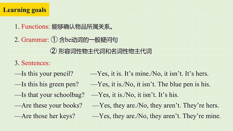 人教七上英语 Unit3第二课时（Section A Grammar Focus-3c） 课件PPT第2页