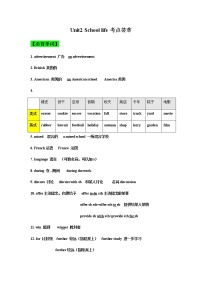 初中英语牛津译林版八年级上册Unit 2 School life学案