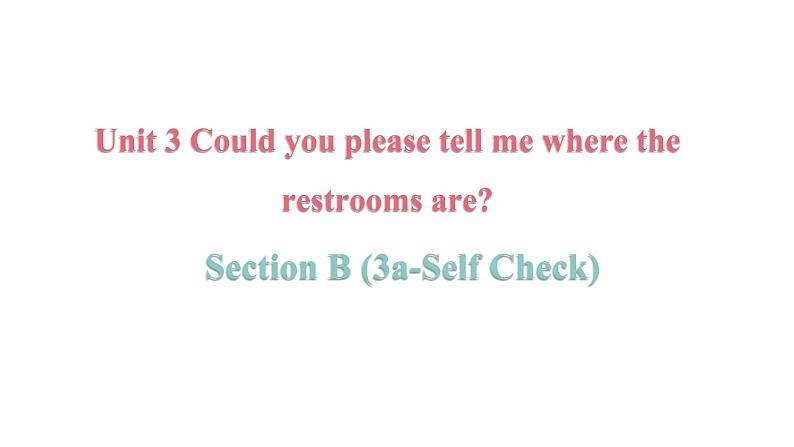 Unit 3-Section B (3a-Self Check)课件3 人教版（新目标）英语九年级全册第1页