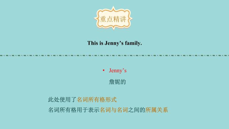 Unit 5 Lesson 25 Jenny’s Family课文讲解课件 冀教版英语七年级上册05