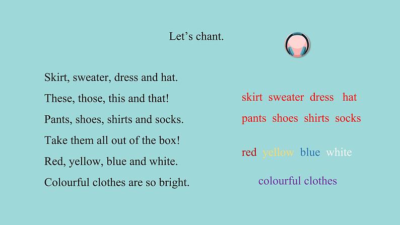 Unit 2 Lesson 10 Clothes for a Cold Day课文讲解课件 冀教版英语七年级上册02