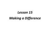 （新）冀教版七年级英语下册Unit+3+Lesson+15+Making+a+Difference课件