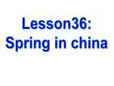 （新）冀教版七年级英语下册Unit+6+Lesson+36+Spring+in+China课件