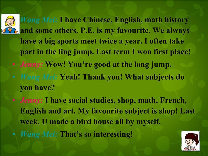 Unit 3 School Life Lesson 13 How Is School Going课件 （新版）冀教版七年级下册08