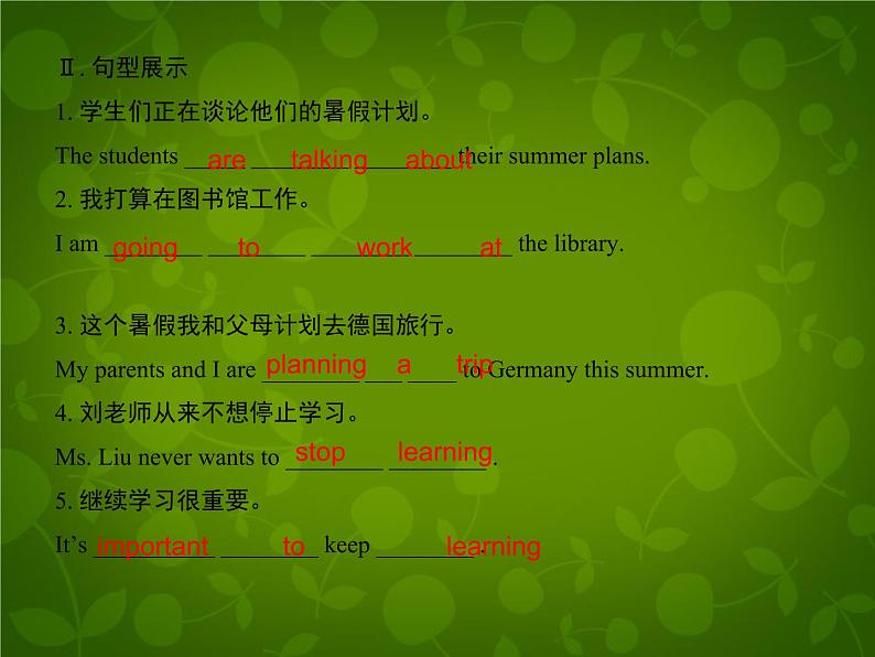 Unit 8 Summer Holiday Is Coming Lesson 47 Summer Plans课件 （新版）冀教版七年级下册04