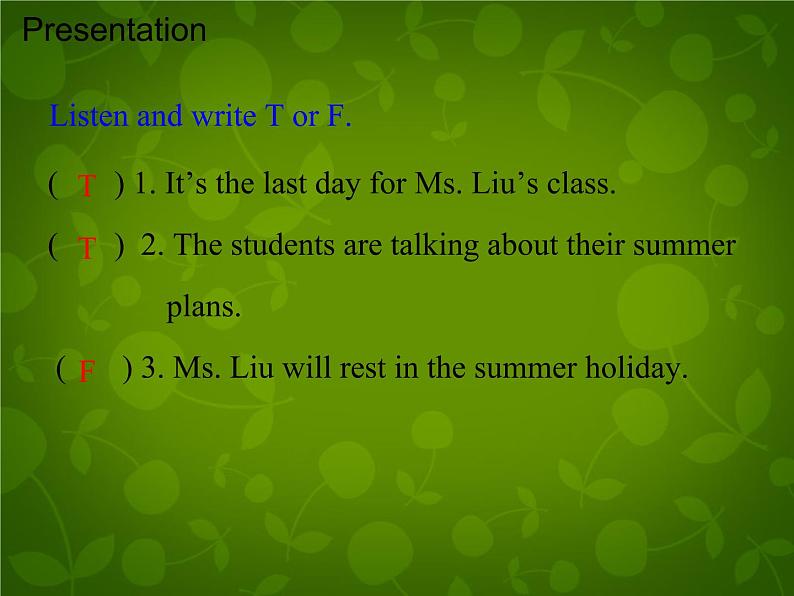 Unit 8 Summer Holiday Is Coming Lesson 47 Summer Plans课件 （新版）冀教版七年级下册06