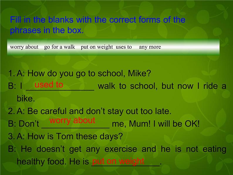 Unit 7 Sports and Good Health Lesson 40 Move Your Body课件 （新版）冀教版七年级下册08