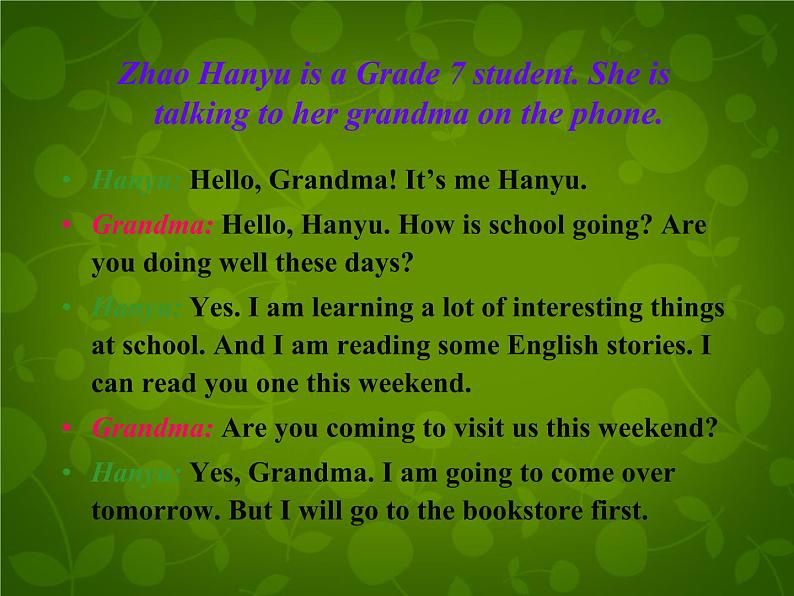 Unit 4 After-School Activities Lesson 23 A Weekend with Grandma课件 （新版）冀教版七年级下册第6页