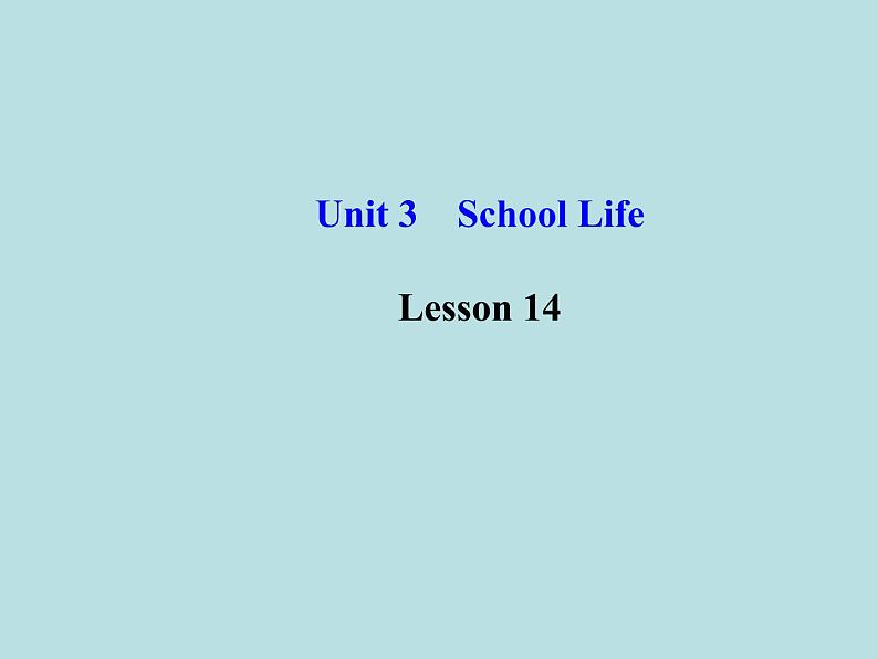 七年级英语下册 Unit 3 School Life Lesson 14课件 （新版）冀教版01