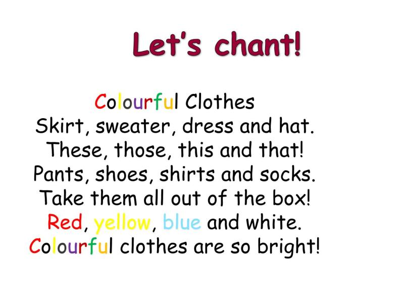 冀教版英语七年级上册 Unit 2 Colours and Clothes Lesson 12 Let’s Go Shopping 课件02