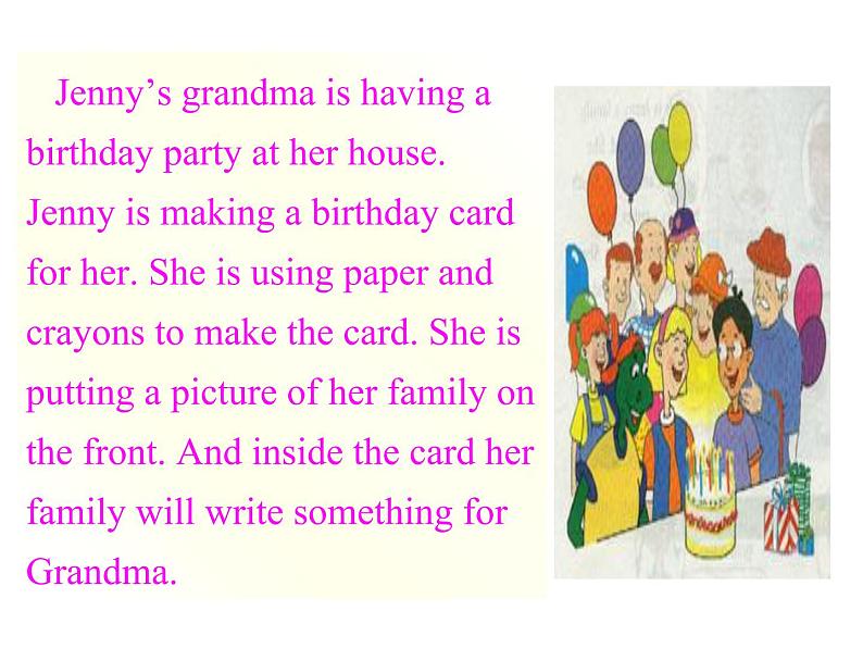 冀教版英语七年级上册 Unit 5 Family and home Lesson 29 A Birthday Card  课件08