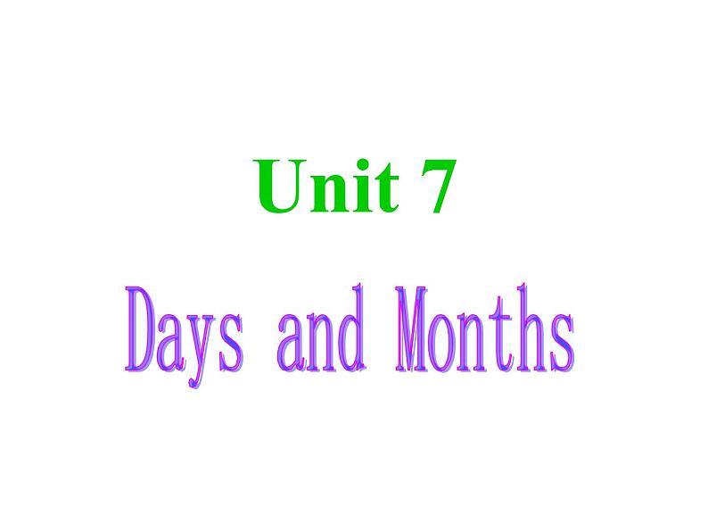 冀教版英语七年级上册 Unit 7 Days and months Lesson 37 Seasons and Weather  课件01