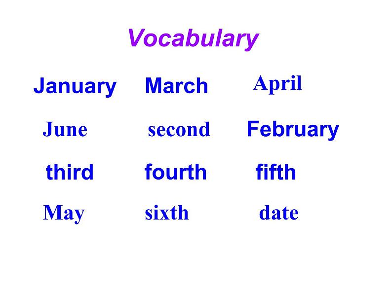 冀教版英语七年级上册 Unit 7 Days and months Lesson 39 A Class Calendar  课件06