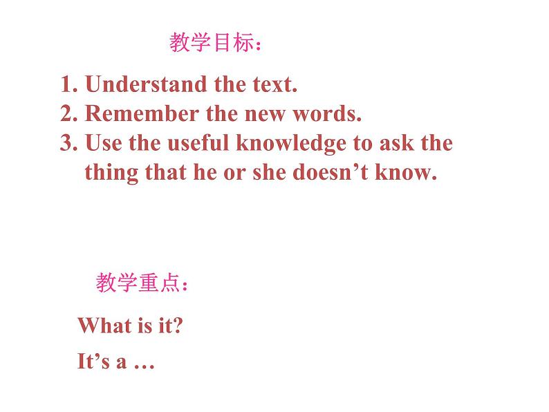 七年级英语上册 Unit 1 Lesson 4 What Is It？课件 （新版）冀教版02