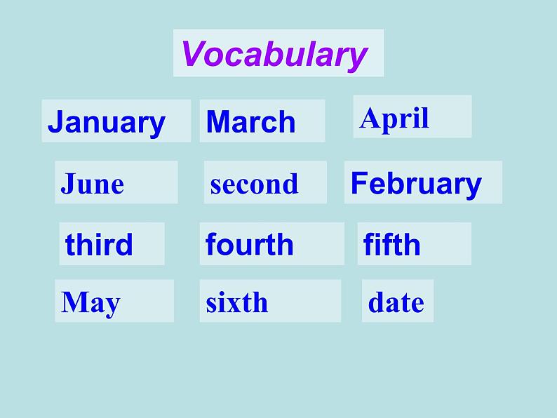 七年级英语上册 Unit 7 Days and months Lesson 39 A Class Calendar课件 （新版）冀教版06