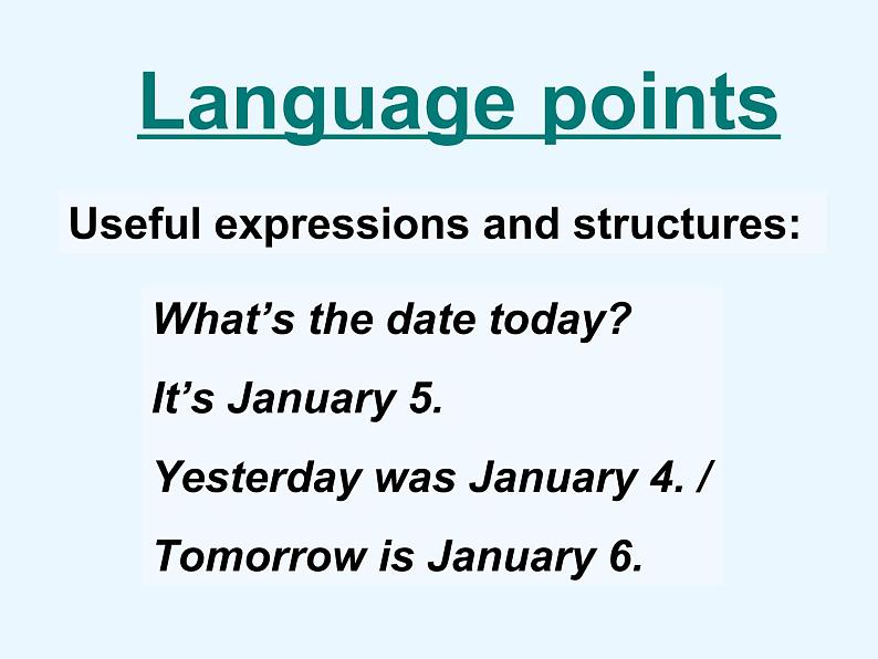 七年级英语上册 Unit 7 Days and months Lesson 39 A Class Calendar课件 （新版）冀教版08