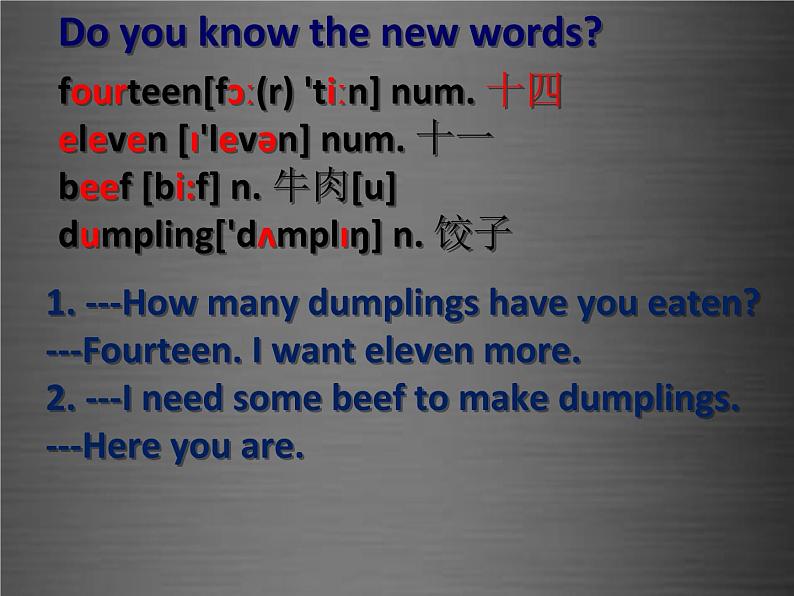 七年级英语上册 Unit 4 Lesson 22 In the Reataurant课件 （新版）冀教版05