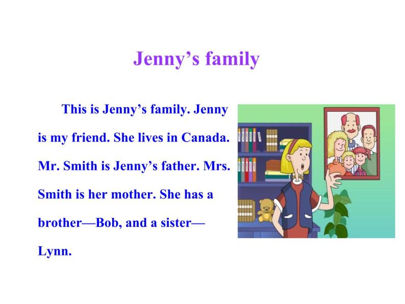 七年级英语上册 Unit 5 Family and Home Lesson 25 Jenny’s Family课件 （新版）冀教版03