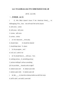 初中英语人教新目标 (Go for it) 版九年级全册Unit 7 Teenagers should be allowed to choose their own clothes.综合与测试当堂达标