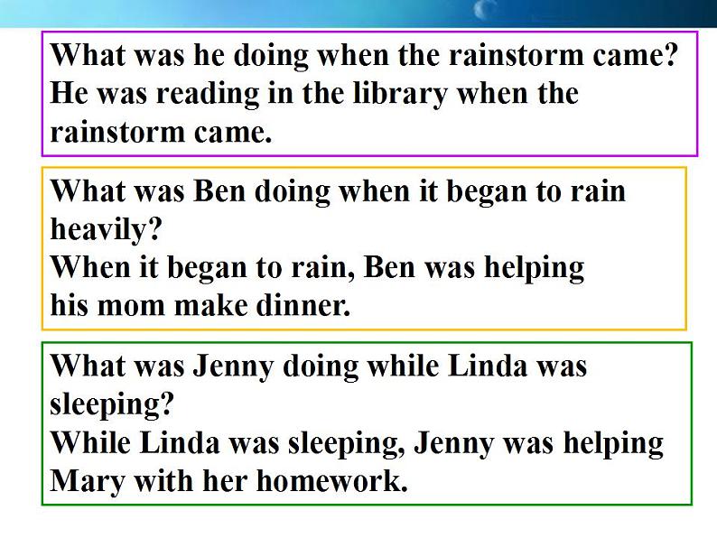 人教版英语八年级下册 Unit5  What were you doing when the rainstorm came? SectionA3 课件+教案+同步练习+导学案+素材08