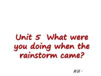 人教新目标 (Go for it) 版八年级下册Unit 5 What were you doing when the rainstorm came?综合与测试集体备课课件ppt