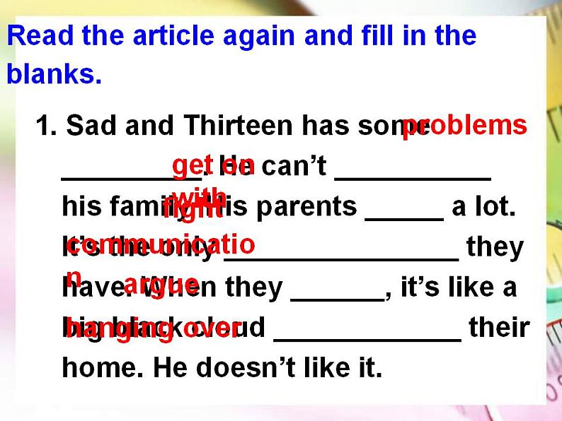 人教版英语八年级下册 Unit4 Why don’t you talk to your parents？ SectionA3 课件+教案+同步练习+导学案+素材05