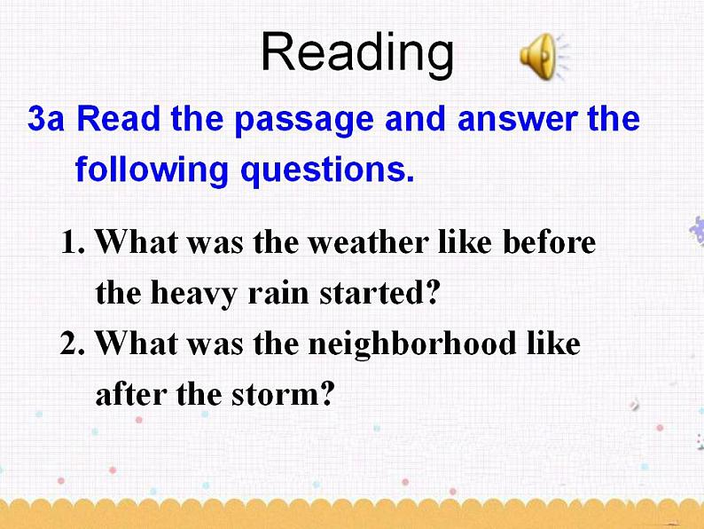 人教版英语八年级下册 Unit5  What were you doing when the rainstorm came?  SectionA2 课件+教案+同步练习+导学案+素材07