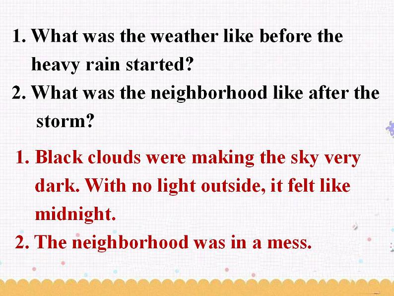 人教版英语八年级下册 Unit5  What were you doing when the rainstorm came?  SectionA2 课件+教案+同步练习+导学案+素材08