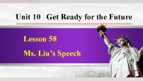 冀教版九年级下册Lesson 58 Ms.Liu’s Speech示范课ppt课件