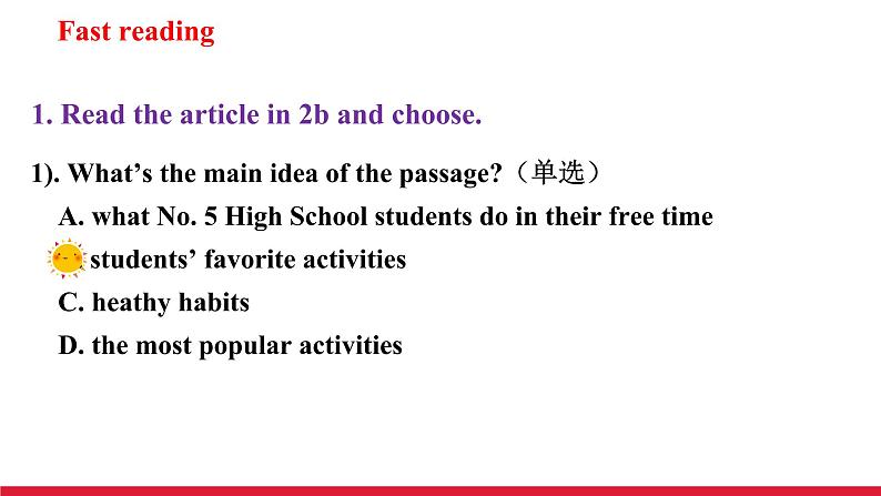 Unit 2 Section B (2a-2c)课件 -2021-2022学年八年级人教新目标英语上册07