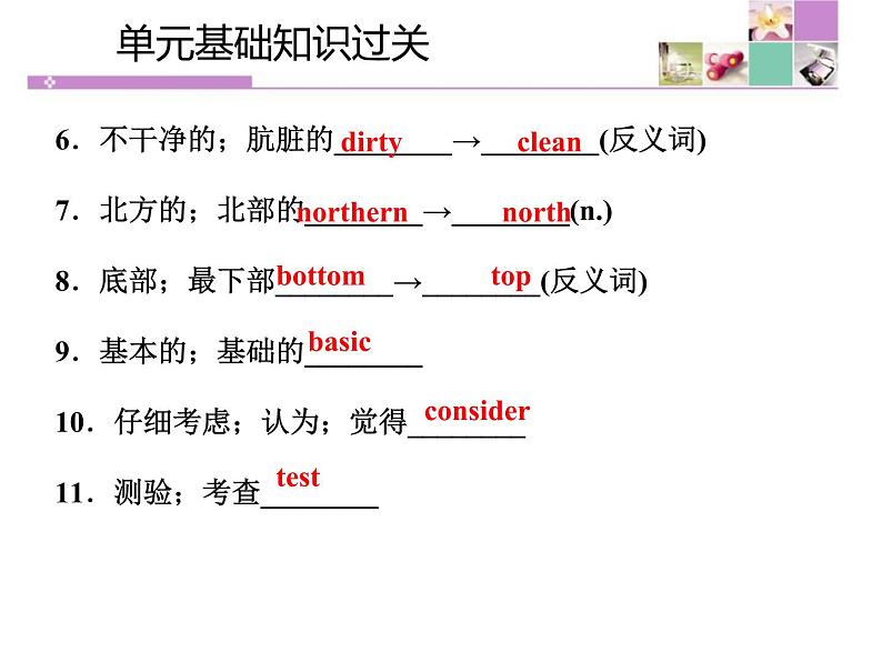 《单元基础知识过关》Plant a Plant PPT课件PPT03