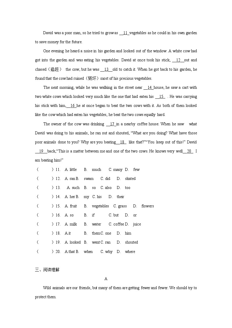Module 6—2021~2022学年外研版八年级模块练习第2页