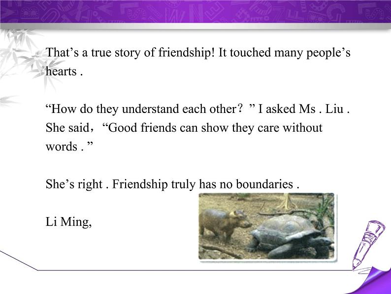 《Friendship Between Animals》Animals Are Our Friends PPT下载课件PPT07