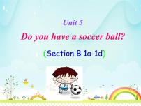 初中英语人教新目标 (Go for it) 版七年级上册Unit 5 Do you have a soccer ball?Section B授课ppt课件