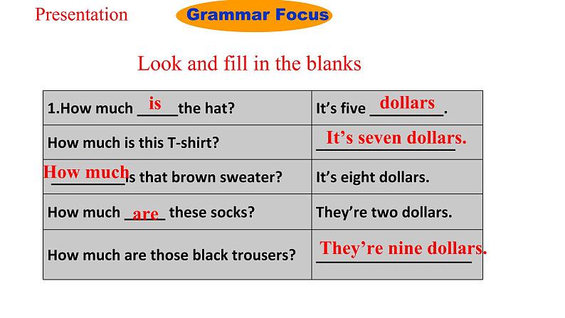 人教新目标英语七年级上册Unit7 How much are these socks SectionA(Grammar Focus -3c)课件+ 音频06