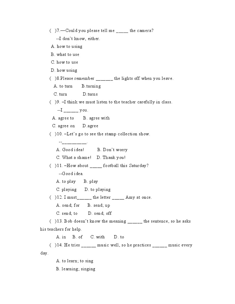 Module 1知识点练习题测试卷-2021_2022学年外研版八年级上册英语（word版含答案）第2页
