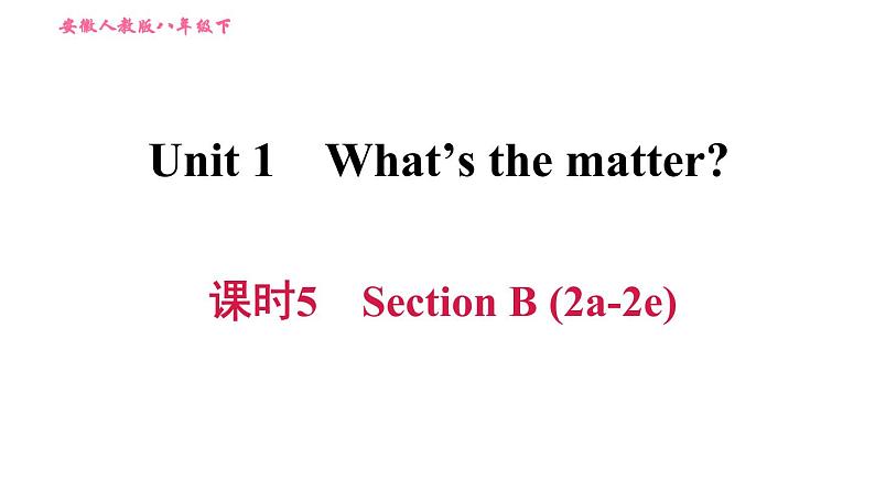 人教版八年级上册英语 Unit1课时5 Section B (2a－2e) 习题课件第1页