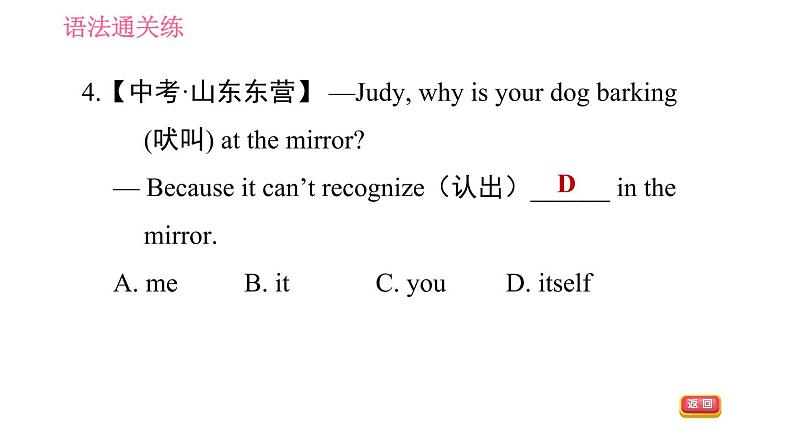 人教版八年级上册英语 Unit1课时3 Section A (Grammar Focus-4c) 习题课件第6页