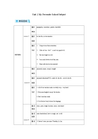 冀教版八年级上册Unit Review教案