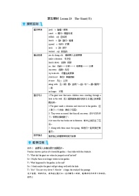 初中英语冀教版九年级上册Lesson 23 The Giant(Ⅱ)教案