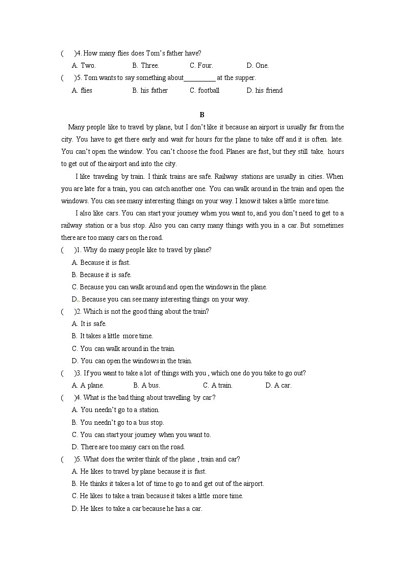 译林初中英语七上期中拔高测试卷（含答案）03