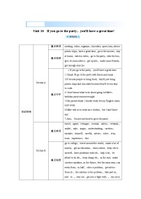 初中英语人教新目标 (Go for it) 版八年级上册Unit 10 If you go to the party, you’ll have a great time!综合与测试教学设计